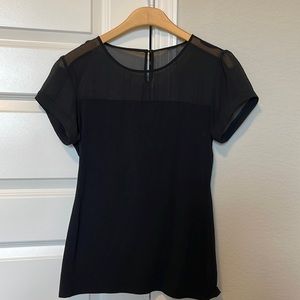 Black top with sheer upper portion size M from Express